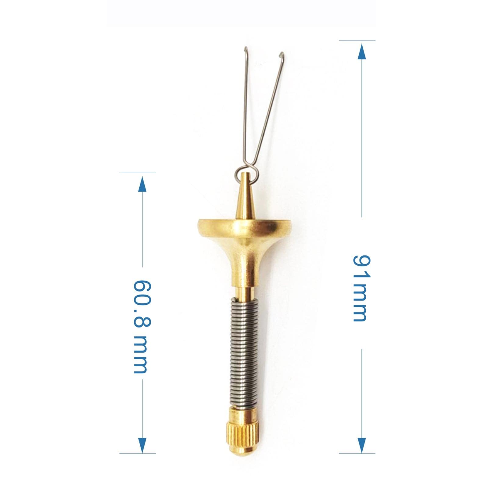 B Baosity Bobbin Threader Fly Tying Equipment Portable Fly Fishing Accessories Brass Hair Stackers Fly Tying Tool Fly Tying Bobbin for Fishing, Dubbing Twisting