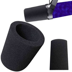 rk pop filter perfectly compatible with sure sm7b, smdb, sm7a, mv7 and similar podcast mics thick foam windscreen cover replacement avoid noise against plosives, high density black