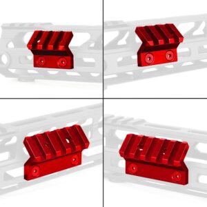 GOTICAL-Combo of 4-45 Degree Offset Mount, 5 Slot, 3 Slot Rail with Quick Detach QD S l i n g S w i v e l Mount Kit-Push Button in Durable Material in red (3, 5 Slots, & Attachment & Red Mounts .)