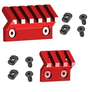 GOTICAL-Combo of 4-45 Degree Offset Mount, 5 Slot, 3 Slot Rail with Quick Detach QD S l i n g S w i v e l Mount Kit-Push Button in Durable Material in red (3, 5 Slots, & Attachment & Red Mounts .)