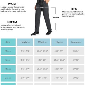 BALEAF Fleece Lined Pants Women Straight Leg Sweatpants Thermal Cotton Athletic Winter Trackpants Lounge with Pockets Dark Grey M