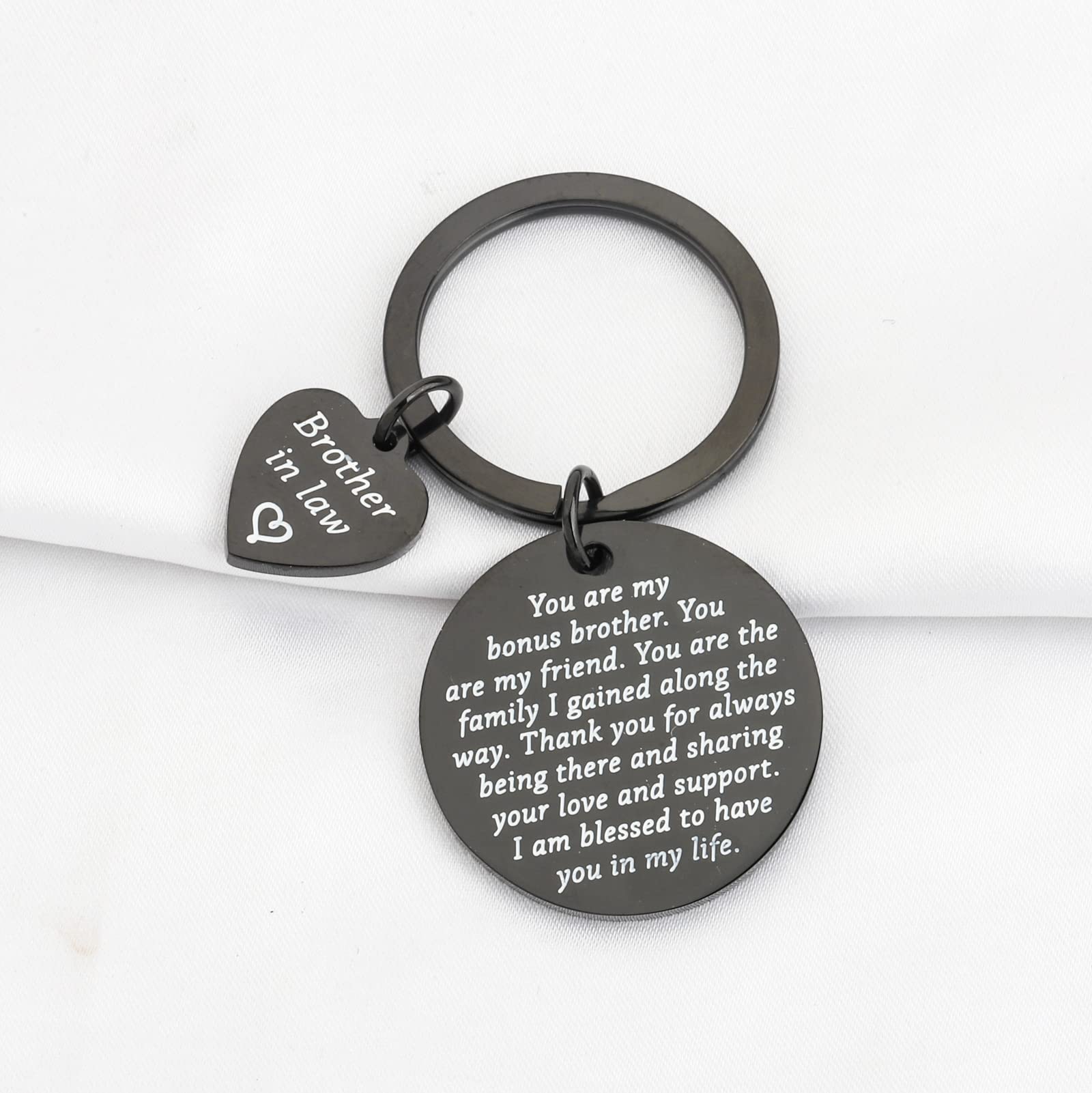 PLITI Bonus Brother Gifts Brother-In-Law Gifts Brother Keychain Brother Of The Bride Gifts (Brother in law bl)