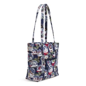 Vera Bradley Women's Cotton Small Vera Tote Bag, Snow Globes - Recycled Cotton, One Size