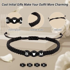 Initial Bracelets for Women Men's Bracelets Gifts for Girlfriend Boyfriend Letter Bracelets I Love You Gifts for Her Him Best Friend Birthday Gift Christmas Jewelry, Metal, no gemstone