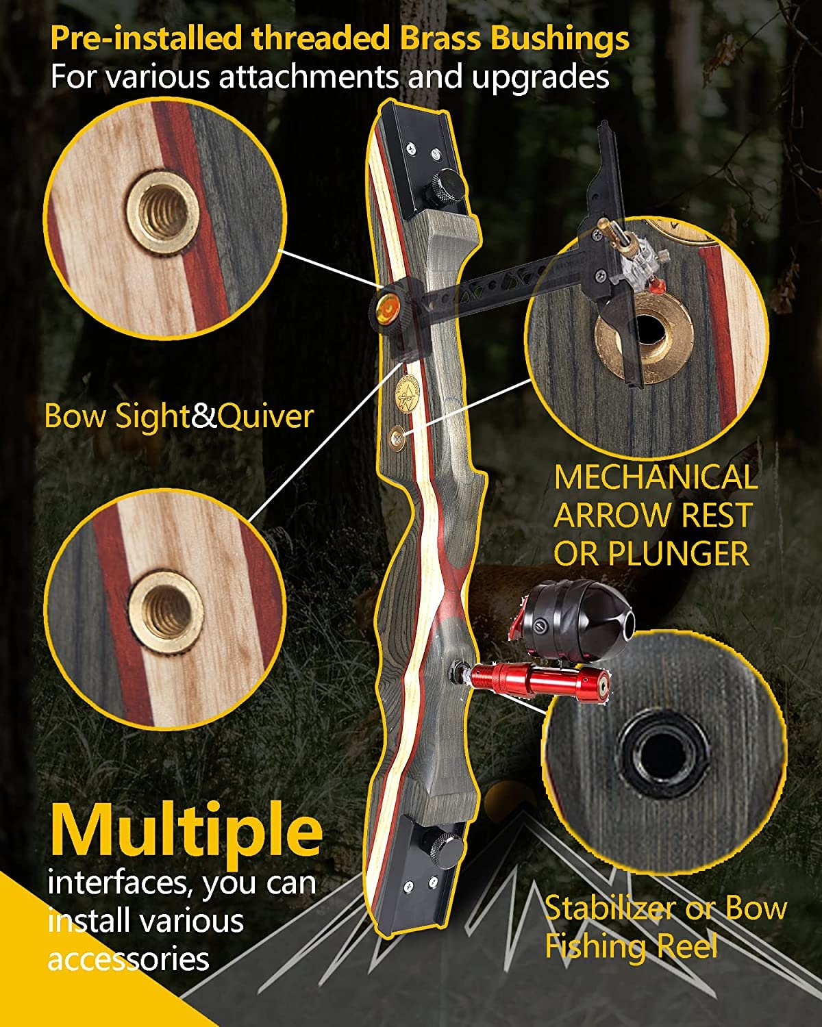 TOPARCHERY 62" Recurve Bow,Bow and Arrow Adult - Archery Bow Set for Adults