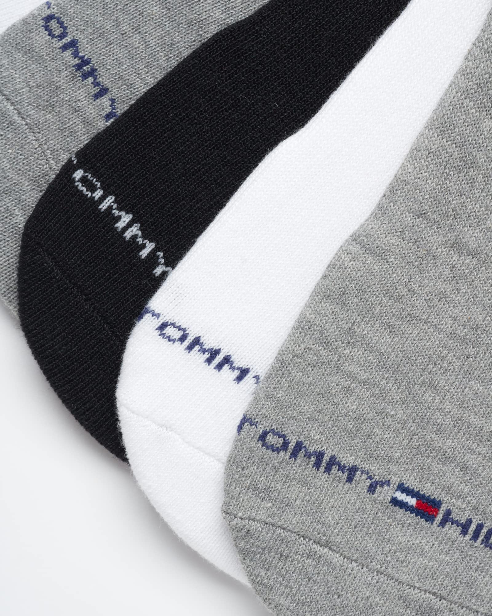 Tommy Hilfiger Men's Athletic Socks - Cushion Sport Liners (6 Pack), Size 7-12, Grey Assorted