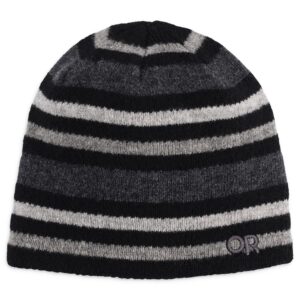 outdoor research coldfront down beanie, black, l/xl