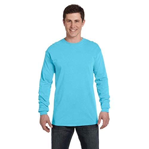 Comfort Colors Men's 6014 Adult Long Sleeve A Lagoon Blue