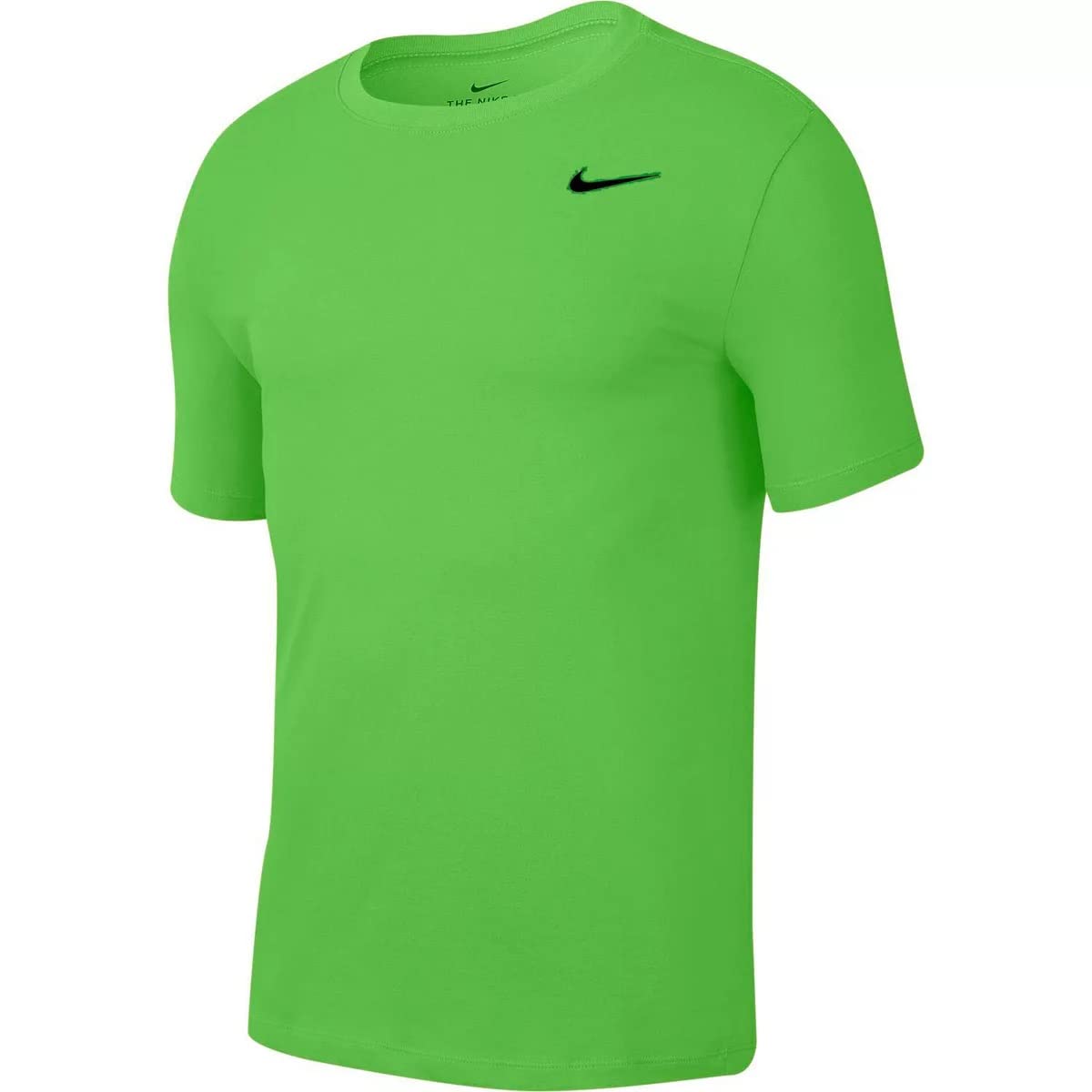 Nike Men's Dri-FIT Cotton 2.0 Tee (as1, Alpha, xx_l, Regular, Regular, Mean Green/Black, XX-Large)