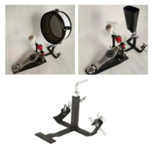 Simhoa Pedal Cowbell Bracket Pedals Percussion Cowbell Instrument Drum Set Mount with