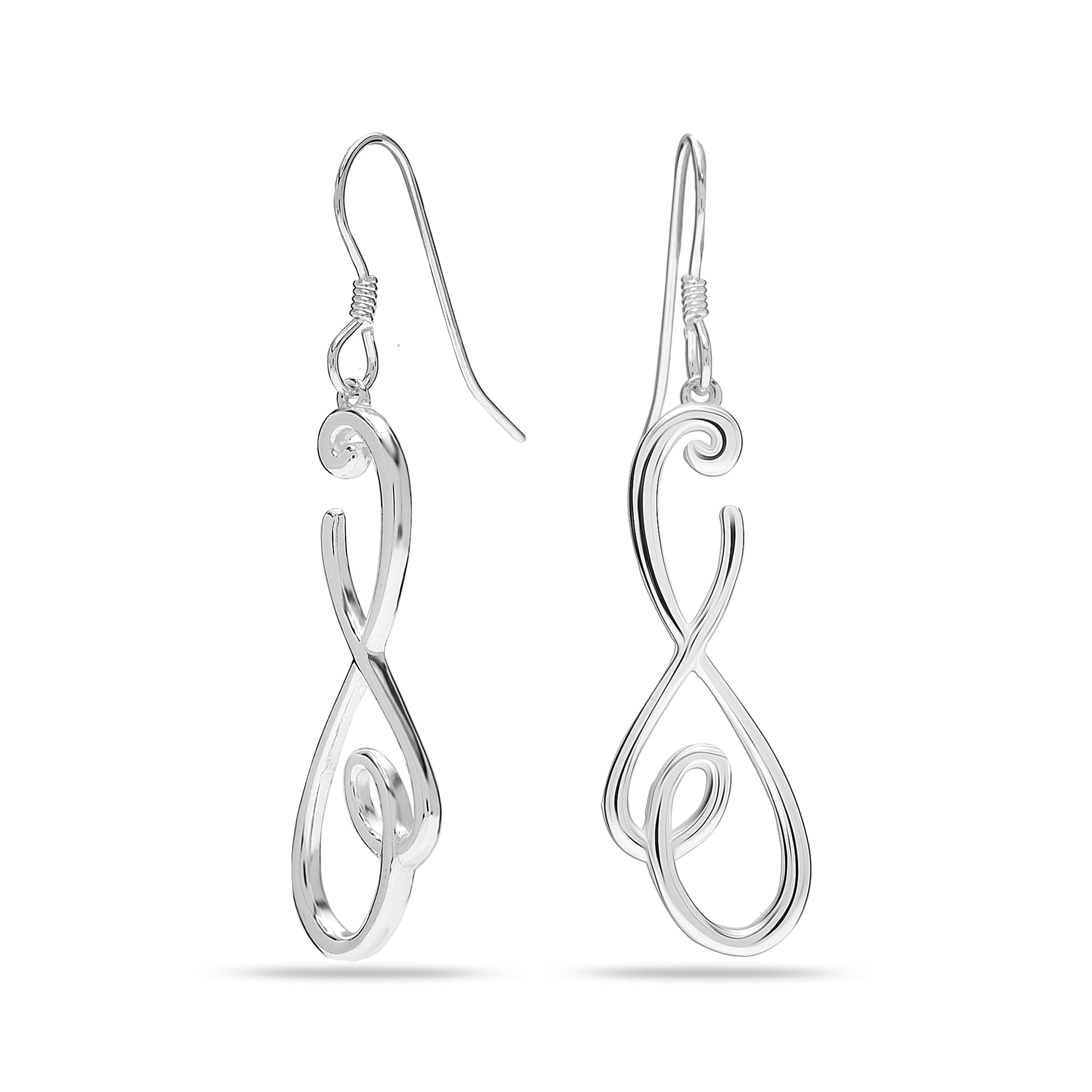 LeCalla 925 Sterling Silver Celtic Knot Dangle Earrings | Lightweight Hypoallergenic Teardrop Drop Earring for Women - 50mm