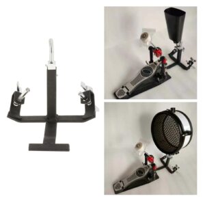 Simhoa Pedal Cowbell Bracket Pedals Percussion Cowbell Instrument Drum Set Mount with