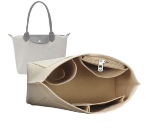 lckaey purse organizer insert for le pliage large handbags insert organizer1012beige-l