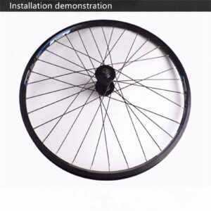 Kerjio Bicycle 14g Spokes Road Spokes with Nipples Black Bicycle Spokes 197MM