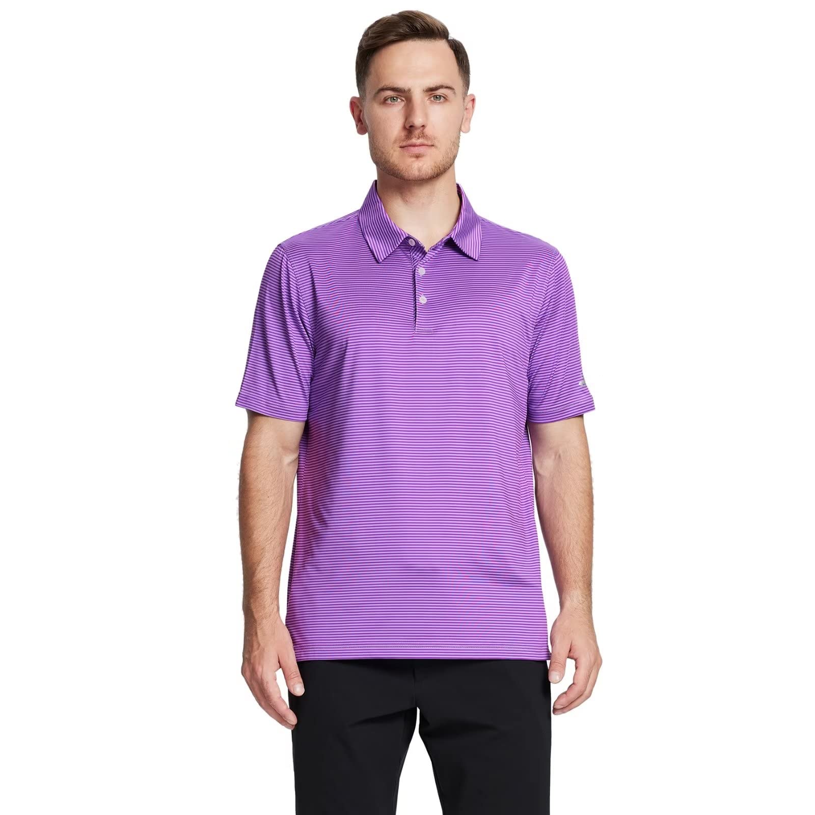 Golf Shirts for Men Dry Fit Moisture Wicking Casual Sport Short Sleeve Mens Golf Polo Shirts