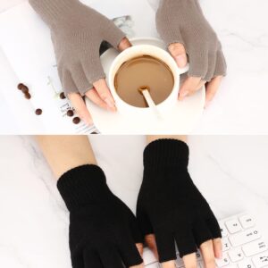 SATINIOR 2 Pair Unisex Half Finger Gloves