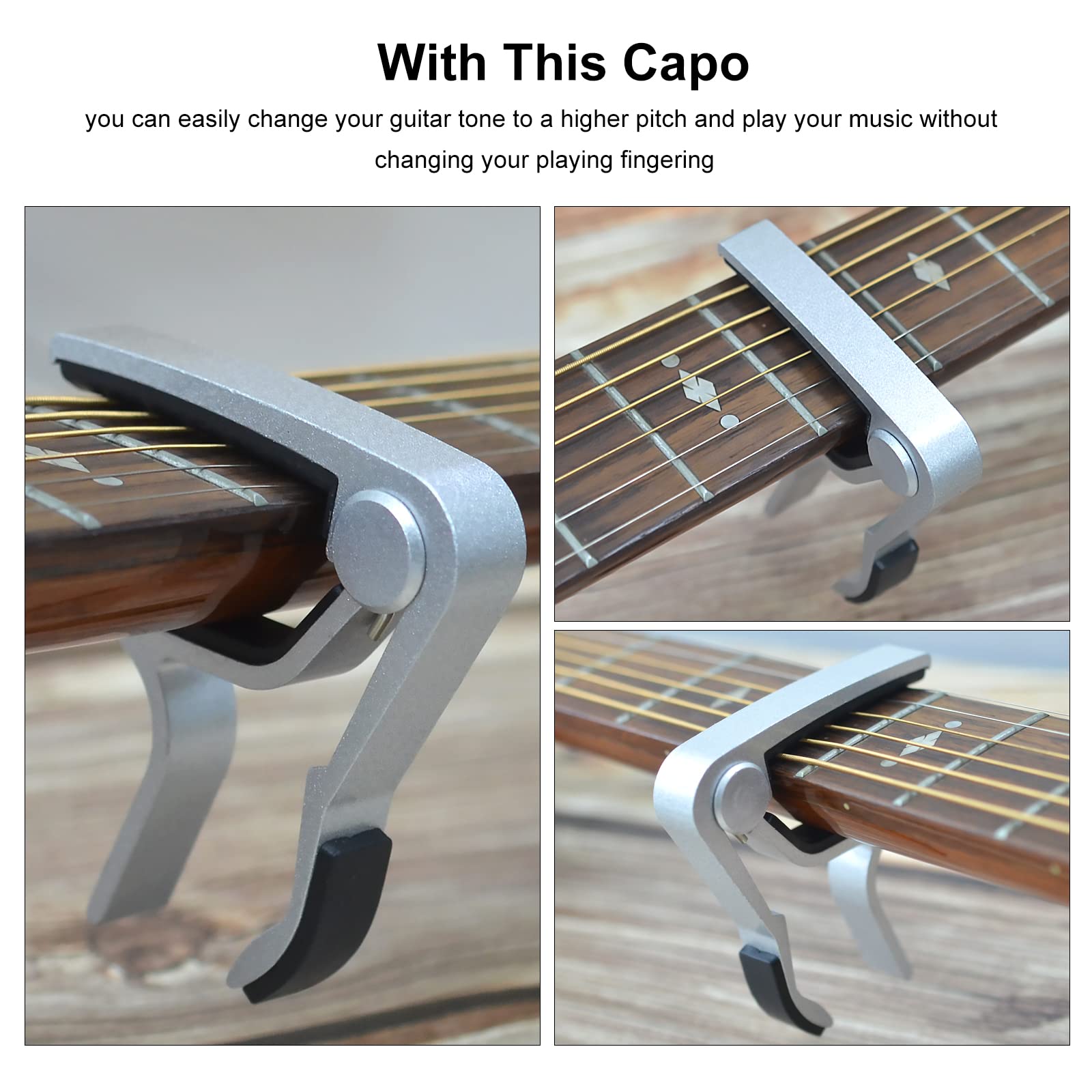 SAPHUE Guitar Capo (silver)