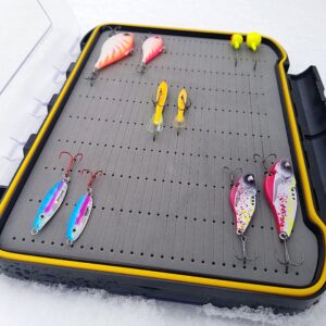 JIGBOX Deep Fishing Jig Organizer Large, Double Sided, Waterproof, Holds Your Larger Jigs, Various Styles of Jig Heads and More, Buck Tails, Weed Jigs, Jigs with Swim Baits, Micro Jigs