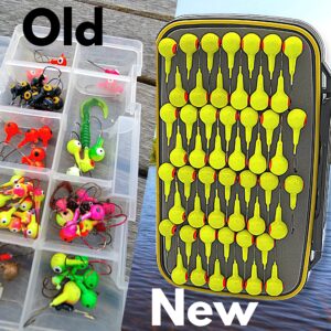 JIGBOX Deep Fishing Jig Organizer Large, Double Sided, Waterproof, Holds Your Larger Jigs, Various Styles of Jig Heads and More, Buck Tails, Weed Jigs, Jigs with Swim Baits, Micro Jigs