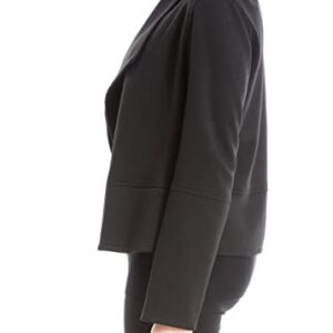 Max Studio Women's Scuba Drape Front Jacket, Black, Small