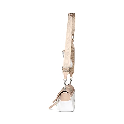 Steve Madden Move Utility Crossbody Bag, White/Tan