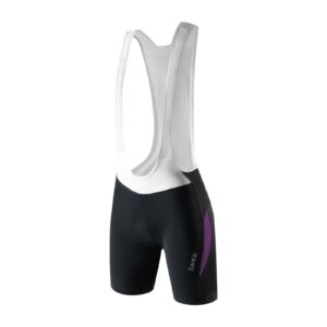 Santic Women's Cycling Bib Shorts 4D Padded Bike Shorts Bicycle Tights Breathable High Stretchy Cycling Shorts for Women Purple L