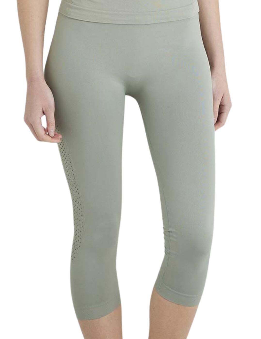 Pretty Polly Women's Eco Active Wear Capri Leggings, Green (Sage), X-Large