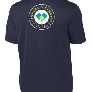 Dinkers & Bangers United™ - Men's Pickleball Performance T-Shirt - 2 Sided (as1, Alpha, x_l, Regular, Regular, Navy, XL)