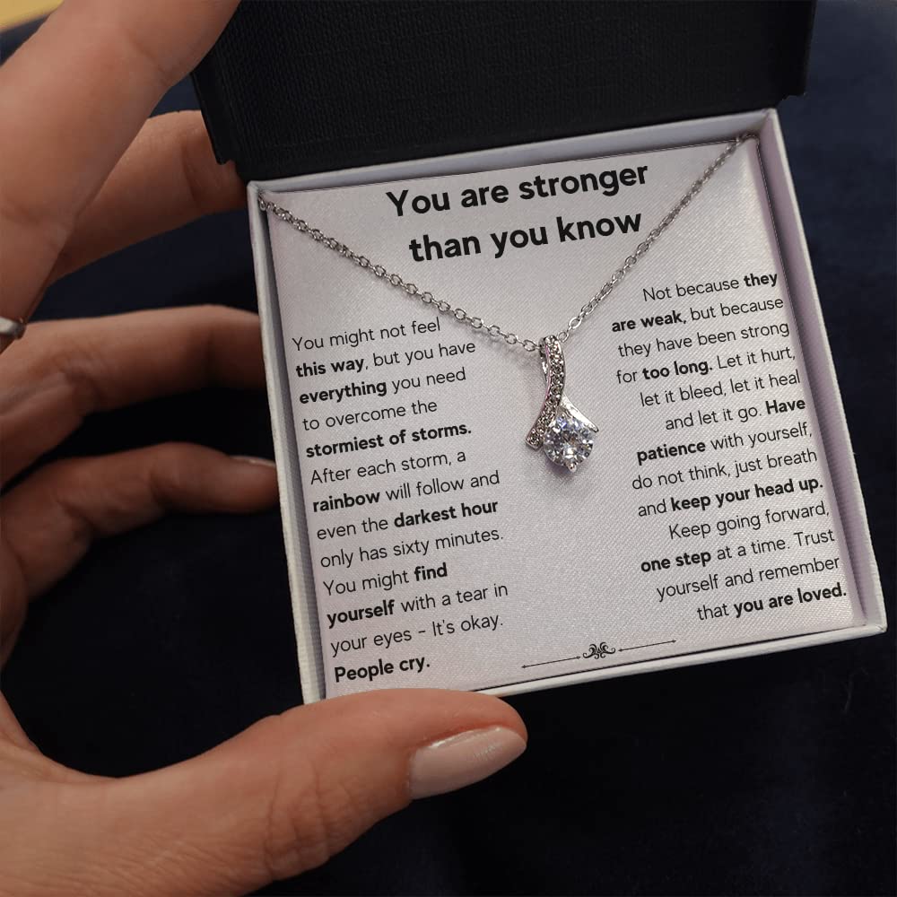 FG Family Gift Mall Get Well Soon Gifts For Women, Encouragement Gifts For Women, Stainless Steel, Cubic Zirconia