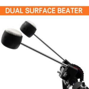 Double Bass Pedal, Double Chain Double Bass Drum Pedals, Double Kick Drum Pedal with Patch Suit for Kick Drum Set and Electronic Drums