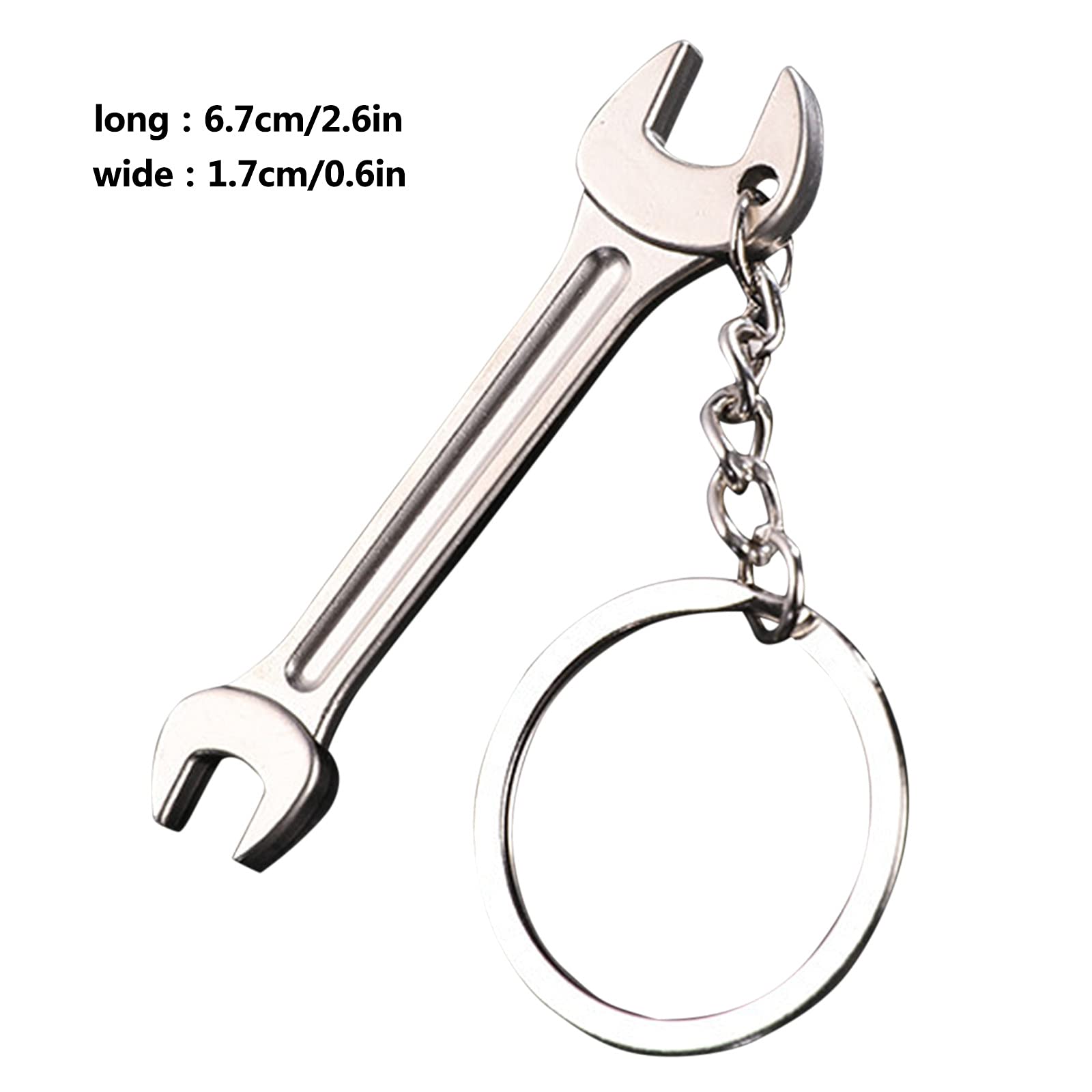 Chain Creative Keychain Adjustable Ring Keyring Wrench Key Tool Metal Keychains in Bulk (A, One Size)