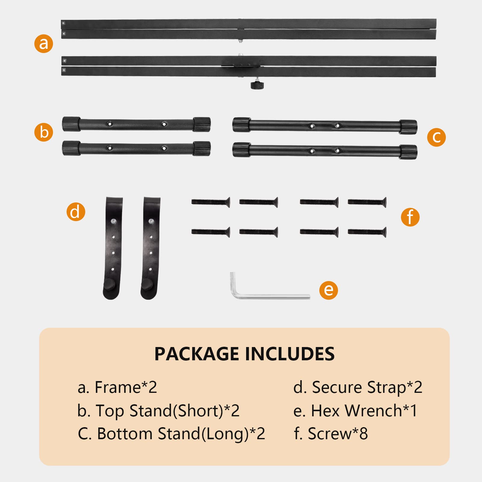 LETSROCK Adjustable Keyboard Stand, Heavy-Duty Double-X Piano Stand with Locking Straps for 61 76 88 Keys