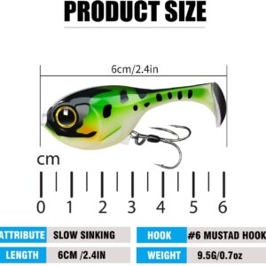 Fishing Lures-Fishing Equipment Fishing Lures bass Fishing Tackle bass Lures Soft Bionic Fishing Lure Fishing Teasers Fishing Bait bass Fishing Lure Fishing Gifts for Men (A-3PCS-2)