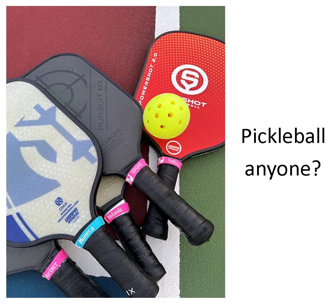 iPdlz Customized Silicone Grip Bands- Pickleball, Tennis, Padel, Beach Tennis, Paddles, Rackets, Baseball Bats, Hockey Sticks (Hot Pink)