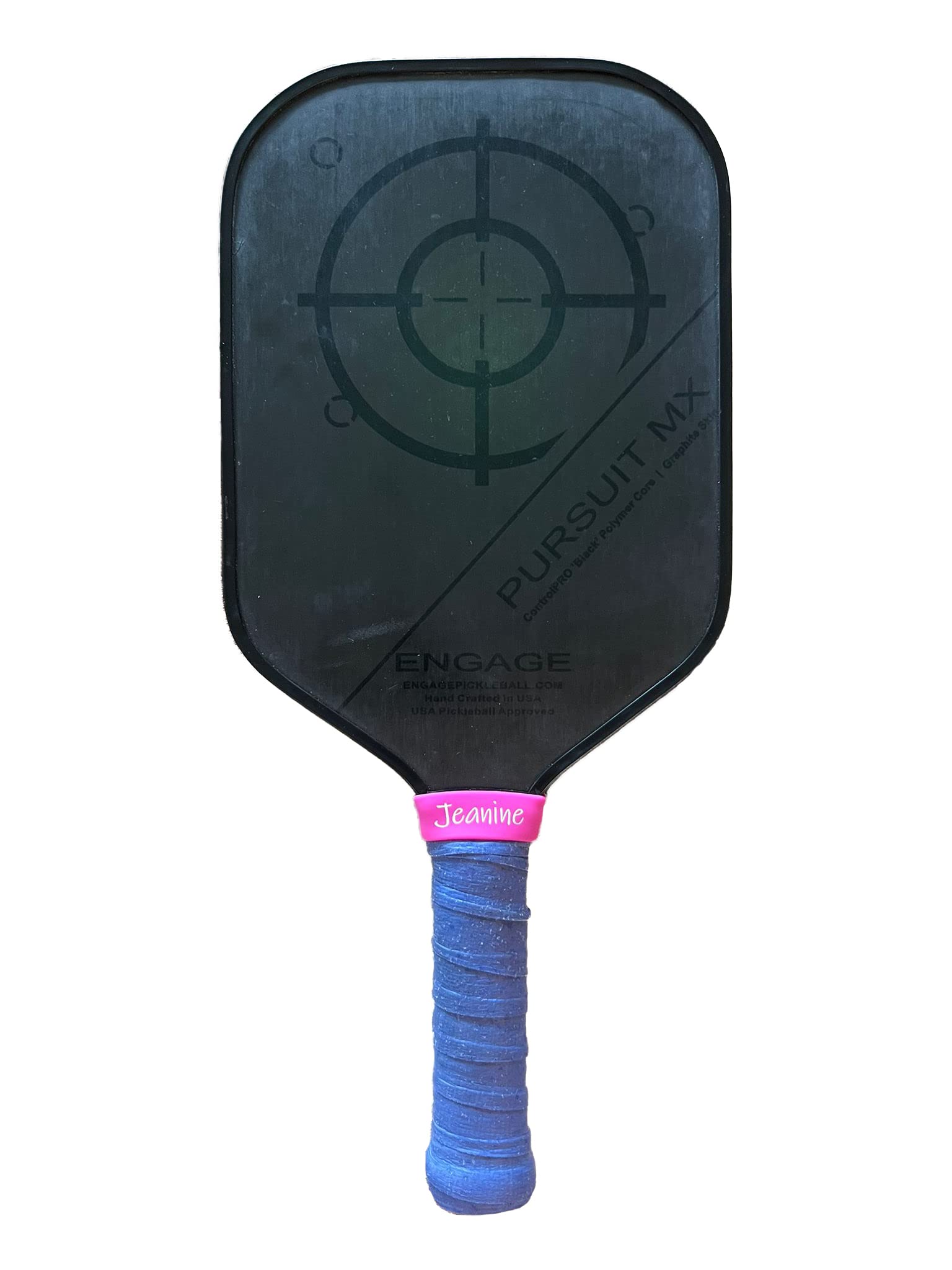 iPdlz Customized Silicone Grip Bands- Pickleball, Tennis, Padel, Beach Tennis, Paddles, Rackets, Baseball Bats, Hockey Sticks (Hot Pink)