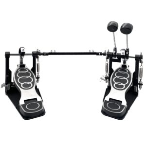 double bass pedal, double chain double bass drum pedals, double kick drum pedal with patch suit for kick drum set and electronic drums