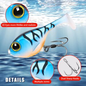 Fishing Lures-Fishing Equipment Fishing Lures bass Fishing Tackle bass Lures Soft Bionic Fishing Lure Fishing Teasers Fishing Bait bass Fishing Lure Fishing Gifts for Men (A-3PCS-2)