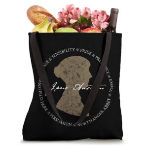 Jane Austen Persuasion Pride Prejudice Book Titles Design Tote Bag