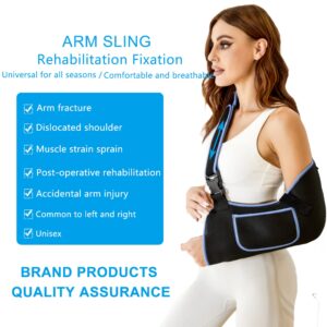 VISKONDA Arm Sling Shoulder Immobilizer-Rotator Cuff Support Brace-Comfortable Medical Sling for Shoulder Injury,Left and Right Arm,Men and Women,for Broken,Dislocated,Fracture,Strain(Large)