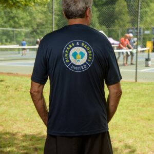 Dinkers & Bangers United™ - Men's Pickleball Performance T-Shirt - 2 Sided (as1, Alpha, x_l, Regular, Regular, Navy, XL)