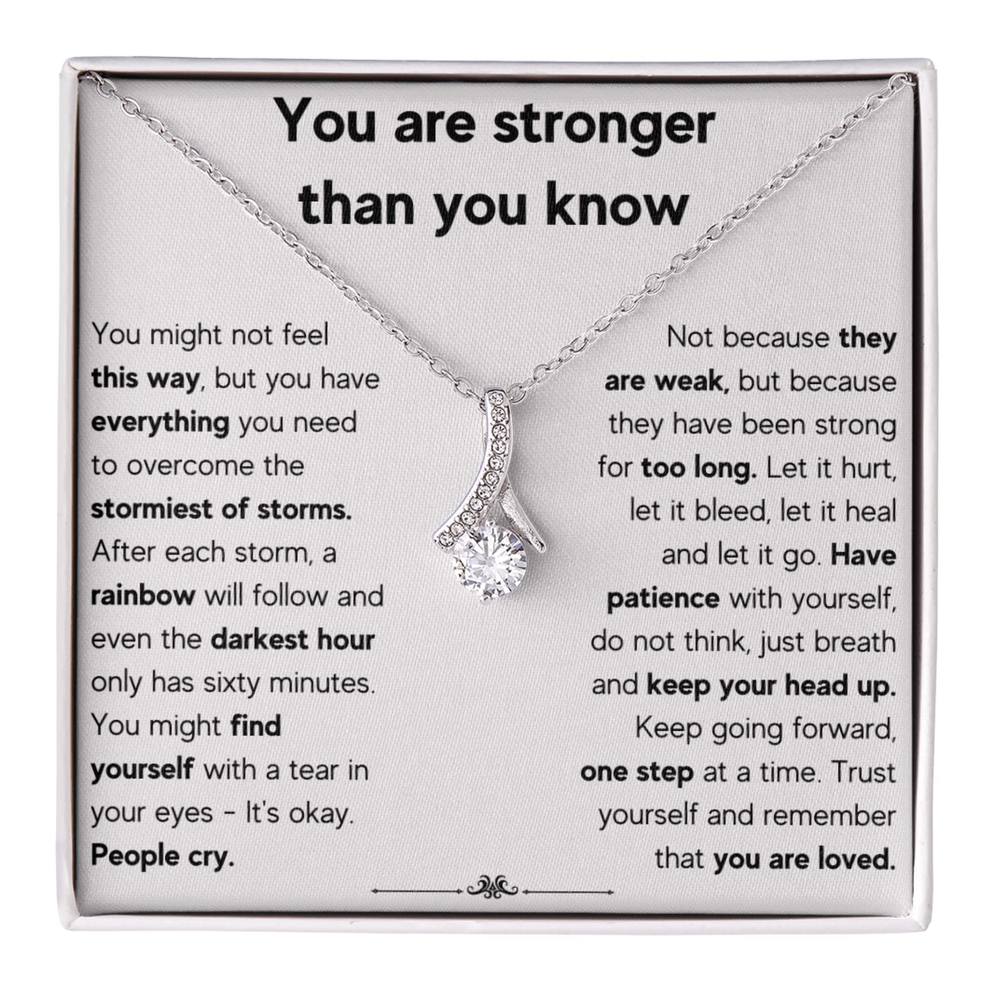 FG Family Gift Mall Get Well Soon Gifts For Women, Encouragement Gifts For Women, Stainless Steel, Cubic Zirconia