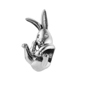 Jack Rabbit Easter Bunny 925 Sterling Silver Charm Bead For Pandora & Similar Charm Bracelets or Necklaces