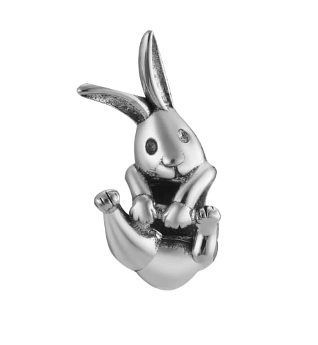 Jack Rabbit Easter Bunny 925 Sterling Silver Charm Bead For Pandora & Similar Charm Bracelets or Necklaces