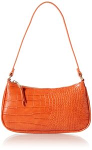 the drop women's melanie small shoulder bag, fire orange, one size