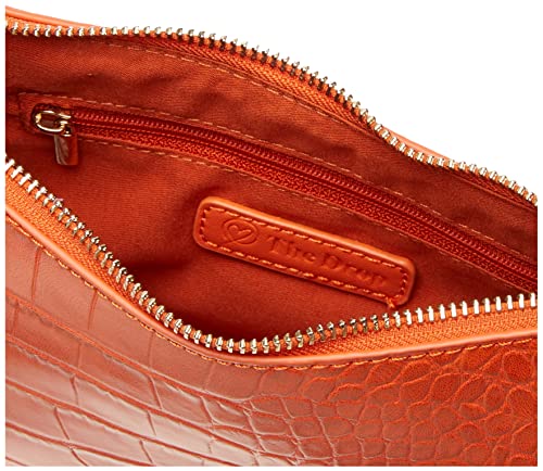 The Drop Women's Melanie Small Shoulder Bag, Fire Orange, One Size