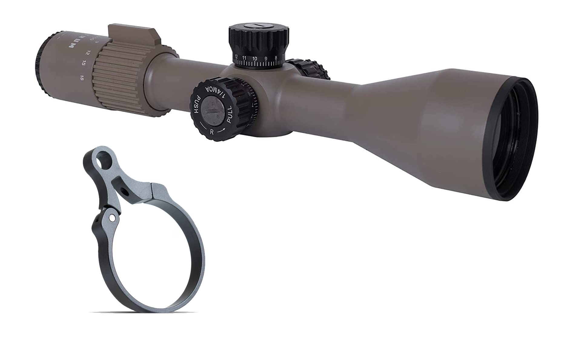 Monstrum G3 3-18x50 FFP Rifle Scope | Flat Dark Earth | Monstrum 43-A Throw Lever | Bundle