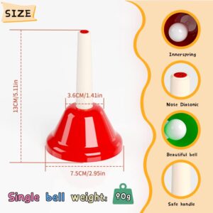 GuangTao King Hand Bells Set 8 Note Musical Bells with Colorful Songbook for Toddlers Children Kids Adults School Church Classroom Wedding