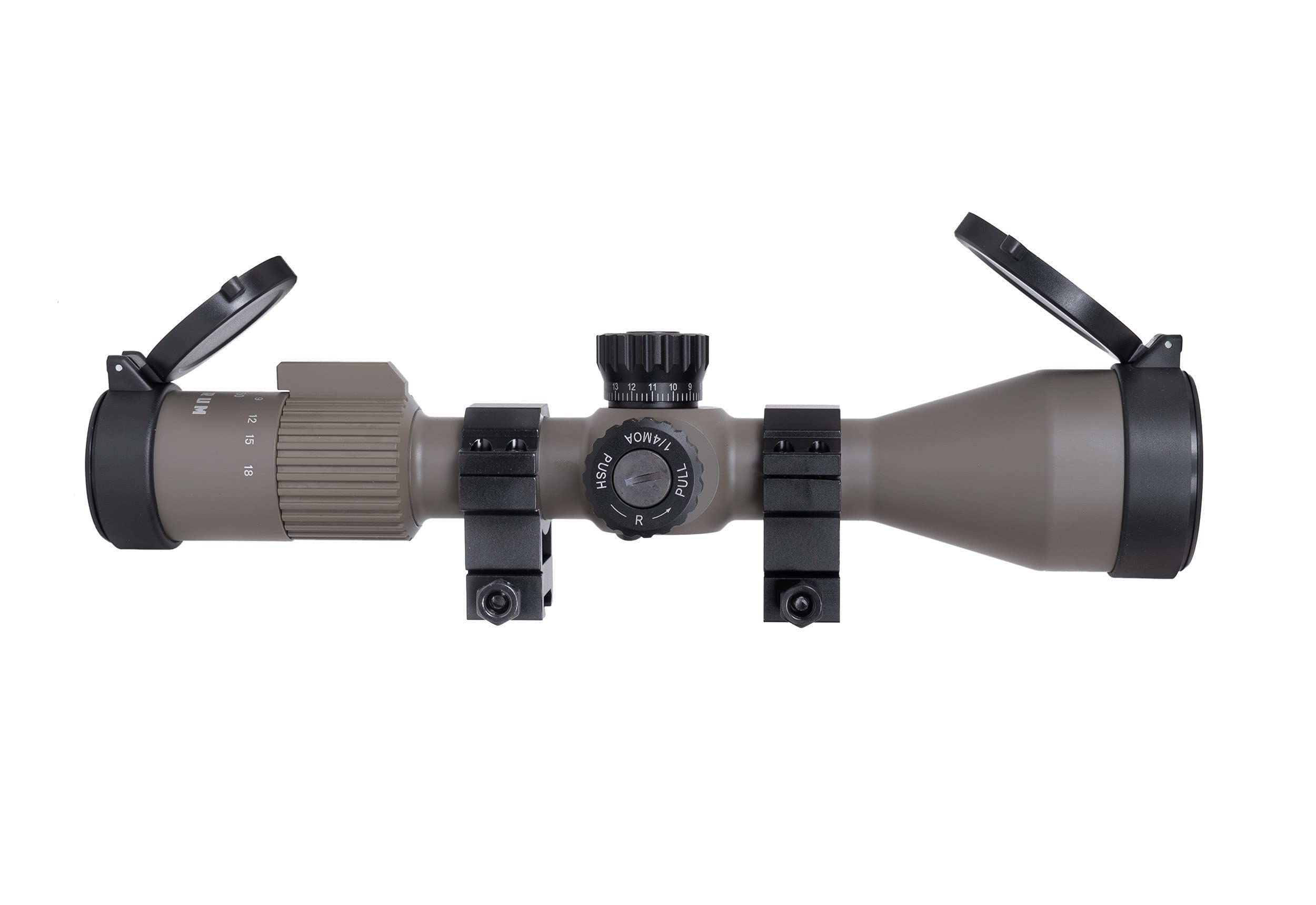 Monstrum G3 3-18x50 FFP Rifle Scope | Flat Dark Earth | Monstrum 43-A Throw Lever | Bundle