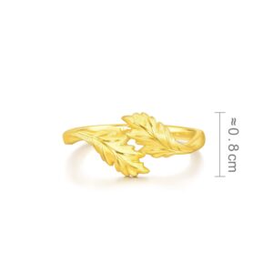 CHOW SANG SANG 999 24K Solid Gold Acanthus Ring for Women 93243R (Our Size 13 / US 6)