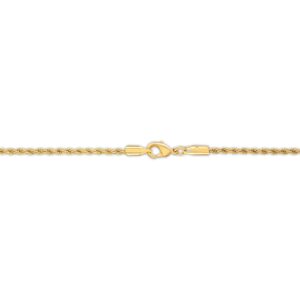 Barzel 18K Gold Plated Rope Chain Necklace - Made In Brazil (2 Milimeter, 22 Inches)